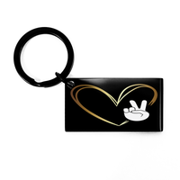 Load image into Gallery viewer, Love Peace Keychain – front view
