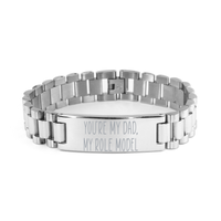 Load image into Gallery viewer, You are My Dad My Role Model Bracelet, Dad Stainless Steel Bracelet for Him – front view

