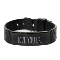 Load image into Gallery viewer, Dad Bracelet from Daughter, Love You Dad Bracelet, Fathers Day Bracelet, Christmas Gift for Dad – front view
