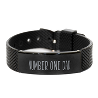 Load image into Gallery viewer, Dad Bracelet from Daughter, Number One Dad Bracelet, Fathers Day Bracelet, Christmas Gift for Dad – front view
