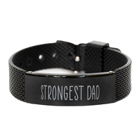 Load image into Gallery viewer, Dad Bracelet from Daughter, Strongest Dad Bracelet, Fathers Day Bracelet, Christmas Gift for Dad – front view
