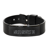 Load image into Gallery viewer, Dad Bracelet from Daughter, Worlds Greatest Dad Bracelet, Fathers Day Bracelet, Christmas Gift for Dad – front view
