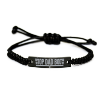 Load image into Gallery viewer, Top Dad Bod Bracelet Fathers Day Gift from Son Daughter Dad Birthday Jewelry Gift – front view
