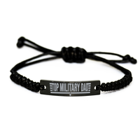 Load image into Gallery viewer, Top Military Dad Bracelet Fathers Day Gift from Son Daughter Dad Birthday Jewelry Gift – front view
