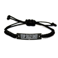 Load image into Gallery viewer, Top Silly Dad Bracelet Fathers Day Gift from Son Daughter Dad Birthday Jewelry Gift – front view
