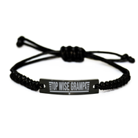 Load image into Gallery viewer, Top Wise Grampa Bracelet Fathers Day Gift from Grandson Granddaughter Grampa Birthday Jewelry Gift – front view
