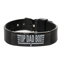 Load image into Gallery viewer, Fathers Day Gift from Son Daughter Dad Birthday Jewelry Gift Top Dad Bod Bracelet – front view
