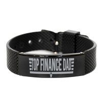 Load image into Gallery viewer, Fathers Day Gift from Son Daughter Dad Birthday Jewelry Gift Top Finance Dad Bracelet – front view
