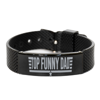 Load image into Gallery viewer, Fathers Day Gift from Son Daughter Dad Birthday Jewelry Gift Top Funny Dad Bracelet – front view
