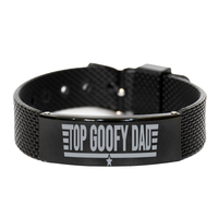 Load image into Gallery viewer, Fathers Day Gift from Son Daughter Dad Birthday Jewelry Gift Top Goofy Dad Bracelet – front view
