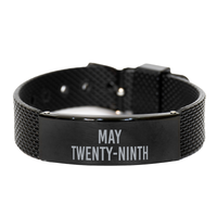 Load image into Gallery viewer, May Twenty Ninth Bracelet Birthday Birth Date Wedding Anniversary Date for Men Women Him Her May 29 Jewelry – front view

