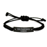 Load image into Gallery viewer, Fuck Pharyngeal Cancer Bracelet Survivor – front view
