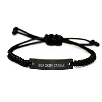 Load image into Gallery viewer, Fuck Skin Cancer Bracelet Survivor – front view
