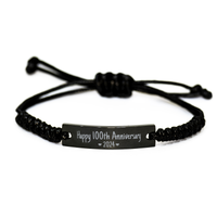 Load image into Gallery viewer, 100th Anniversary Bracelet for Husband Wife Him Her 2024 100 Years Anniversary – front view
