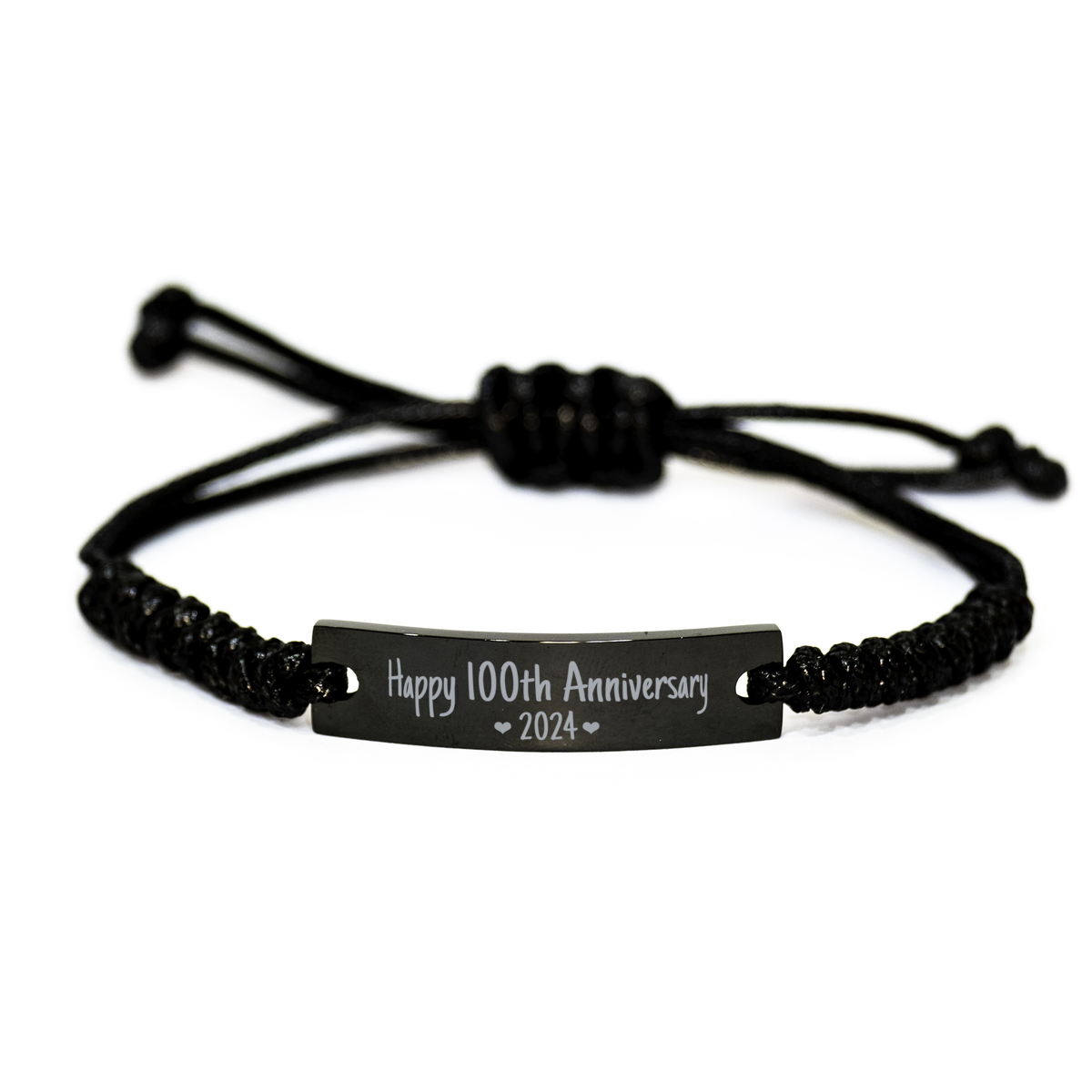 100th Anniversary Bracelet for Husband Wife Him Her 2024 100 Years Anniversary – front view