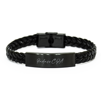Load image into Gallery viewer, Badass CPA Gift for Her Women Braided Bracelet Funny Coworker Jewelry Him Men – front view
