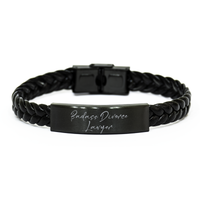 Load image into Gallery viewer, Badass Divorce Lawyer Gift for Her Women Braided Bracelet Funny Coworker Jewelry Him Men – front view
