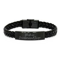 Load image into Gallery viewer, Badass Environmental Lawyer Gift for Her Women Braided Bracelet Funny Coworker Jewelry Him Men – front view
