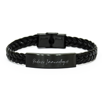 Load image into Gallery viewer, Badass Immunologist Gift for Her Women Braided Bracelet Funny Coworker Jewelry Him Men – front view
