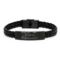 Load image into Gallery viewer, Badass Mathematician Gift for Her Women Braided Bracelet Funny Coworker Jewelry Him Men – front view
