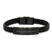 Load image into Gallery viewer, Badass Psychiatrist Gift for Her Women Braided Bracelet Funny Coworker Jewelry Him Men – front view

