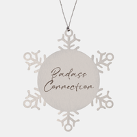 Load image into Gallery viewer, Badass Connection Ornament Snowflake Ornament – front view
