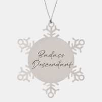 Load image into Gallery viewer, Badass Descendant Ornament Snowflake Ornament – front view

