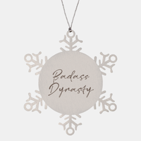 Load image into Gallery viewer, Badass Dynasty Ornament Snowflake Ornament – front view
