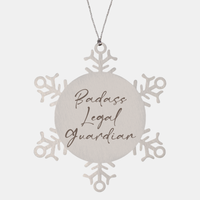 Load image into Gallery viewer, Badass Legal Guardian Ornament Snowflake Ornament – front view
