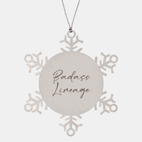 Load image into Gallery viewer, Badass Lineage Ornament Snowflake Ornament – front view
