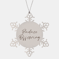 Load image into Gallery viewer, Badass Offspring Ornament Snowflake Ornament – front view
