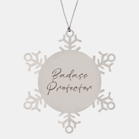 Load image into Gallery viewer, Badass Protector Ornament Snowflake Ornament – front view
