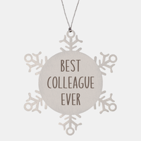Load image into Gallery viewer, Best Colleague Ever Ornament Christmas Gift Snowflake Ornament – front view
