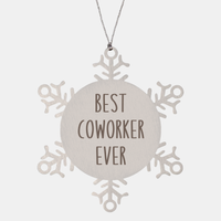 Load image into Gallery viewer, Best Coworker Ever Ornament Christmas Gift Snowflake Ornament – front view
