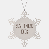 Load image into Gallery viewer, Best Friend Ever Ornament Christmas Gift Snowflake Ornament – front view
