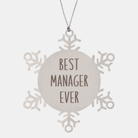 Load image into Gallery viewer, Best Manager Ever Ornament Christmas Gift Snowflake Ornament – front view
