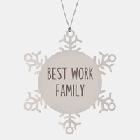 Load image into Gallery viewer, Best Work Family Ornament Christmas Gift Snowflake Ornament – front view
