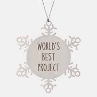 Load image into Gallery viewer, World's Best Project Ornament Christmas Gift Snowflake Ornament – front view
