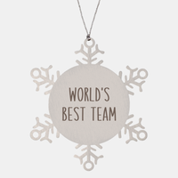 Load image into Gallery viewer, World's Best Team Ornament Christmas Gift Snowflake Ornament – front view
