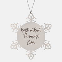 Load image into Gallery viewer, Best ABA Therapist Ever Ornament Christmas Gift for Him Her Snowflake Ornament – front view
