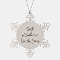Load image into Gallery viewer, Best Academic Coach Ever Ornament Christmas Gift for Him Her Snowflake Ornament – front view
