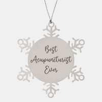 Load image into Gallery viewer, Best Acupuncturist Ever Ornament Christmas Gift for Him Her Snowflake Ornament – front view
