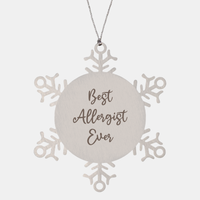 Load image into Gallery viewer, Best Allergist Ever Ornament Christmas Gift for Him Her Snowflake Ornament – front view
