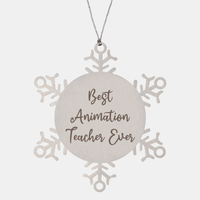 Load image into Gallery viewer, Best Animation Teacher Ever Ornament Christmas Gift for Him Her Snowflake Ornament – front view
