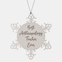 Load image into Gallery viewer, Best Anthropology Teacher Ever Ornament Christmas Gift for Him Her Snowflake Ornament – front view
