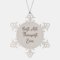 Load image into Gallery viewer, Best Art Therapist Ever Ornament Christmas Gift for Him Her Snowflake Ornament – front view
