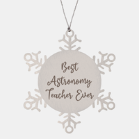 Load image into Gallery viewer, Best Astronomy Teacher Ever Ornament Christmas Gift for Him Her Snowflake Ornament – front view
