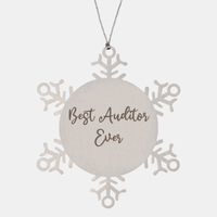 Load image into Gallery viewer, Best Auditor Ever Ornament Christmas Gift for Him Her Snowflake Ornament – front view
