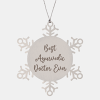 Load image into Gallery viewer, Best Ayurvedic Doctor Ever Ornament Christmas Gift for Him Her Snowflake Ornament – front view
