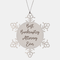 Load image into Gallery viewer, Best Bankruptcy Attorney Ever Ornament Christmas Gift for Him Her Snowflake Ornament – front view
